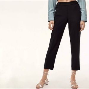 Aritzia Wilfred Black Crepe Darontal Trouser Pants, Size 8